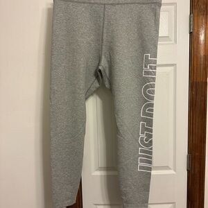 Nike Gray Leggings with Just Do It Print